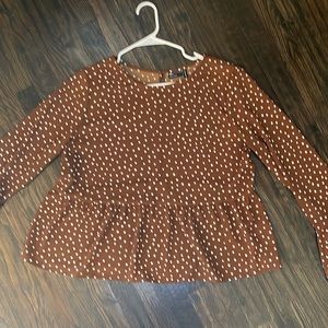 ASOS peplum polka dot blouse 12